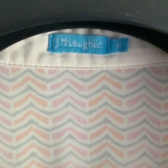 J. McLaughlin Pink/ White/ Orange Patterned Dress size medium (D5) - Picture 3 of 6